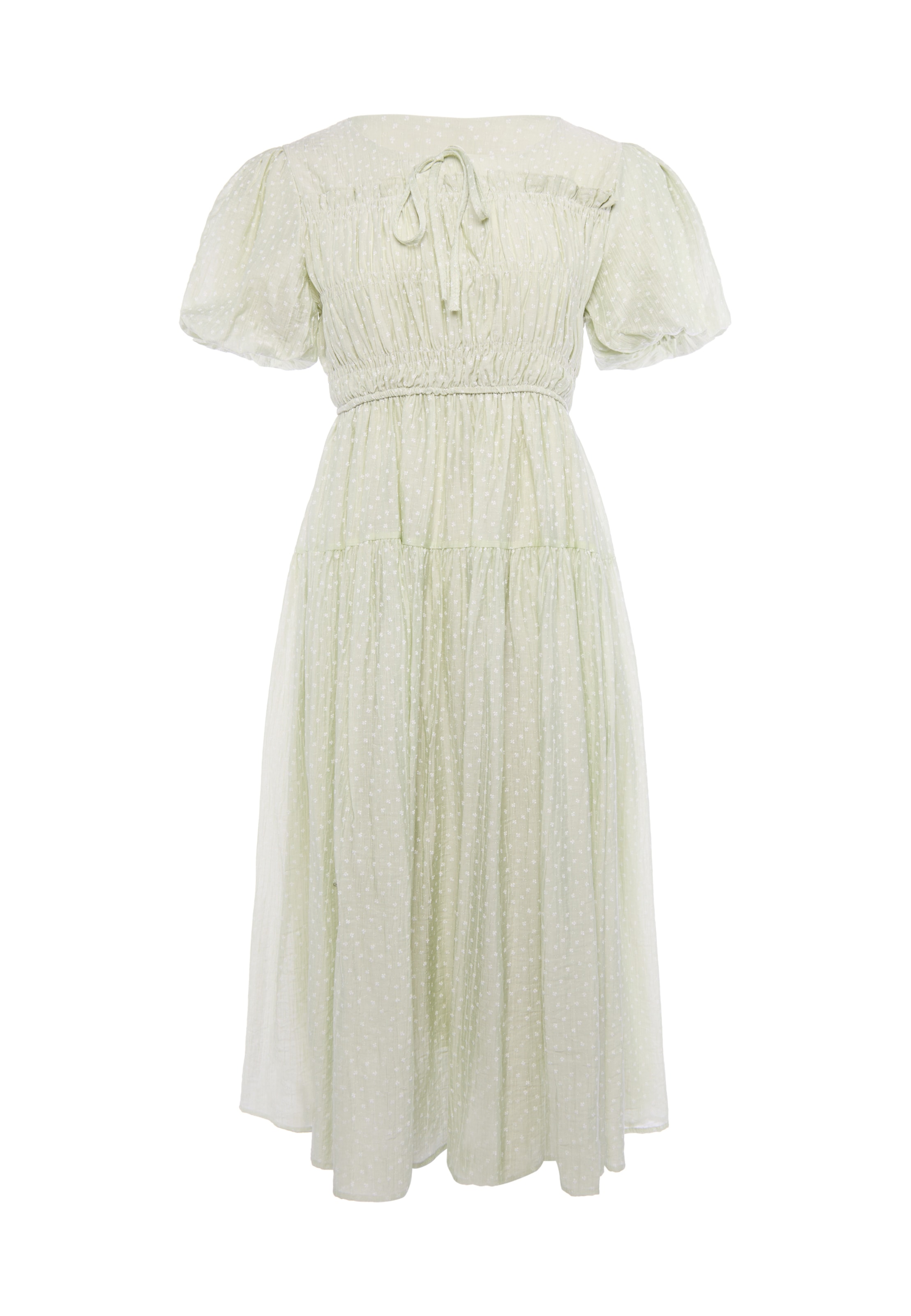 Usha - Vestido en verde: frente