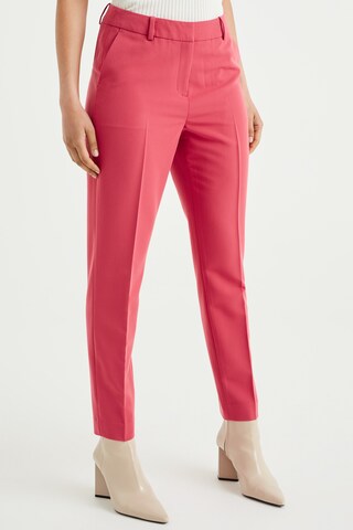 rožinė WE Fashion Prigludęs Kelnės: priekis