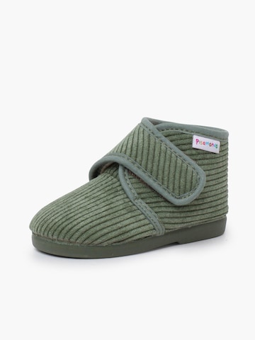 Pisamonas - Zapatillas de casa en verde: frente