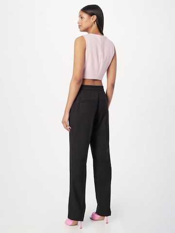 ESPRIT Regular Trousers with creases in Black