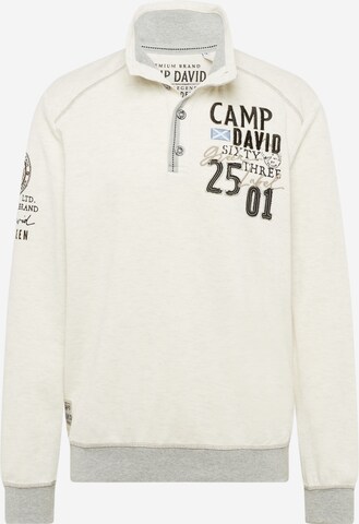 CAMP DAVID Sweatshirt i hvit: forside