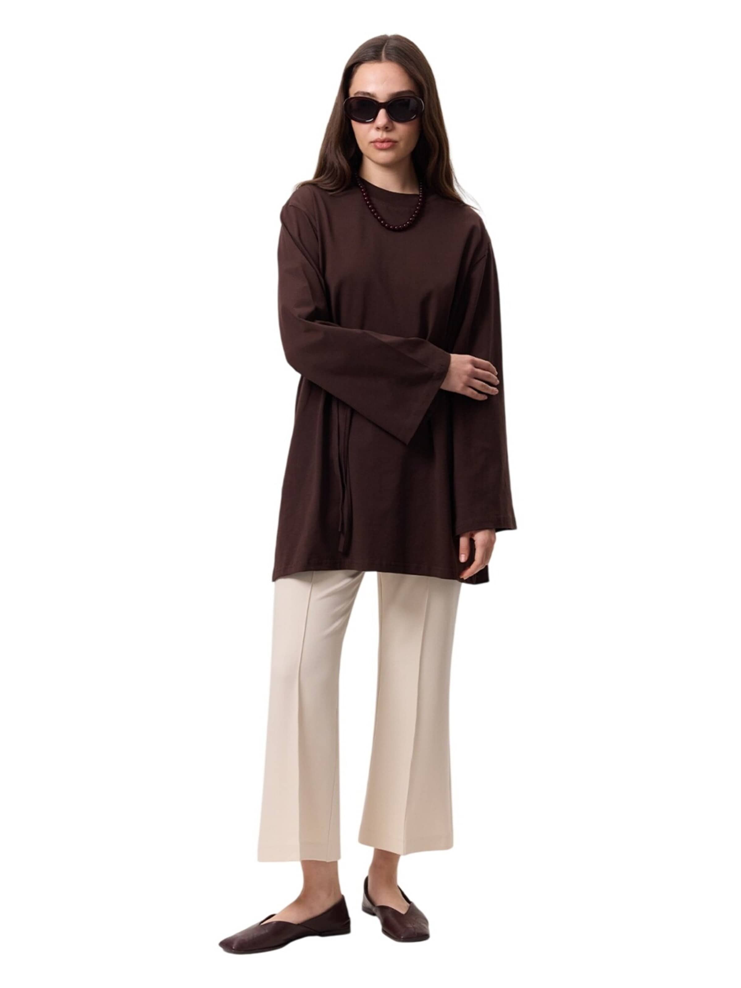 MANUKA Shirt in Bruin: voorkant