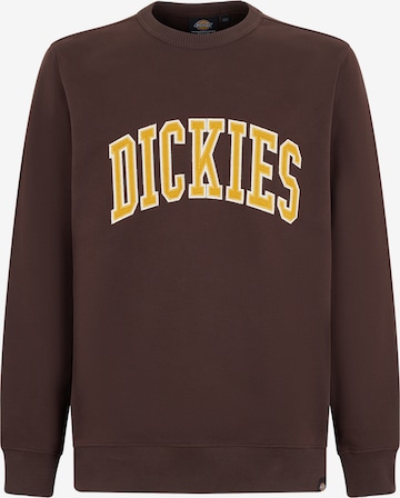 DICKIES - Sweatshirt 'AITKIN' em castanho: frente