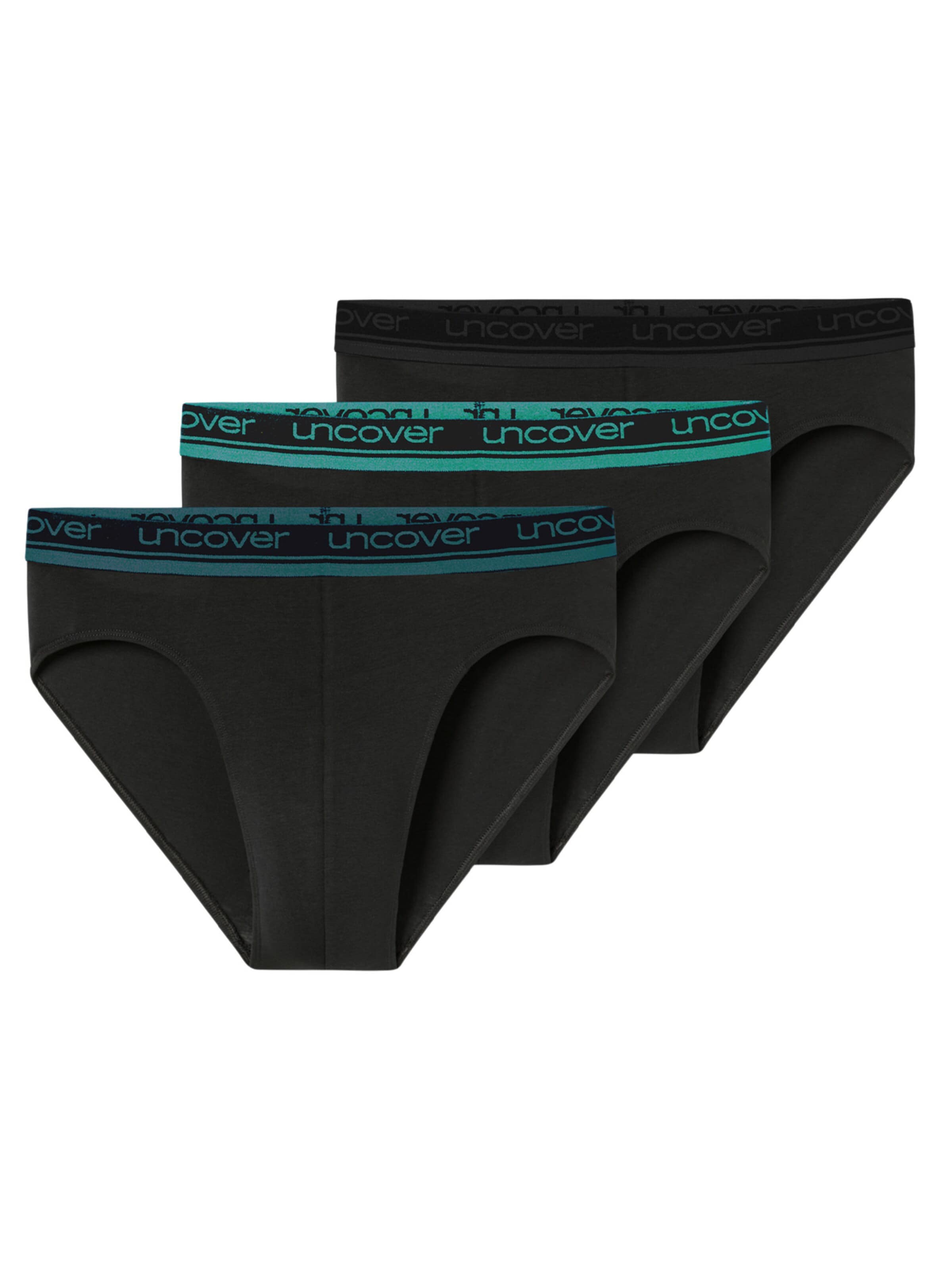 Slip 'Cotton' uncover by SCHIESSER en noir : devant