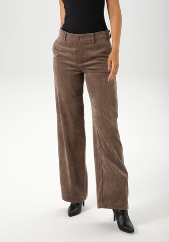 Aniston CASUAL Wide Leg Hose in Braun: Vorderseite