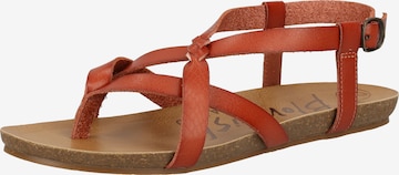 Blowfish Malibu T-Bar Sandals in Red: front