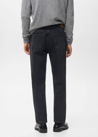 MANGO MAN Tapered Jeans 'Lori' in Black