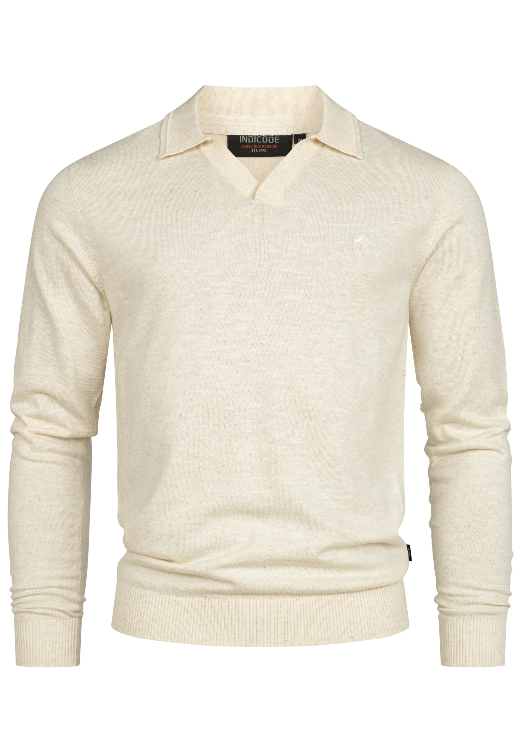 INDICODE JEANS Pullover 'Hagen' in Beige: Vorderseite