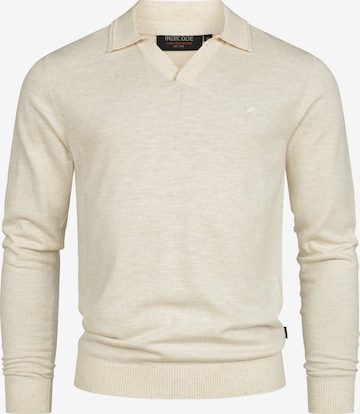 INDICODE JEANS Pullover 'Hagen' in Beige: Vorderseite