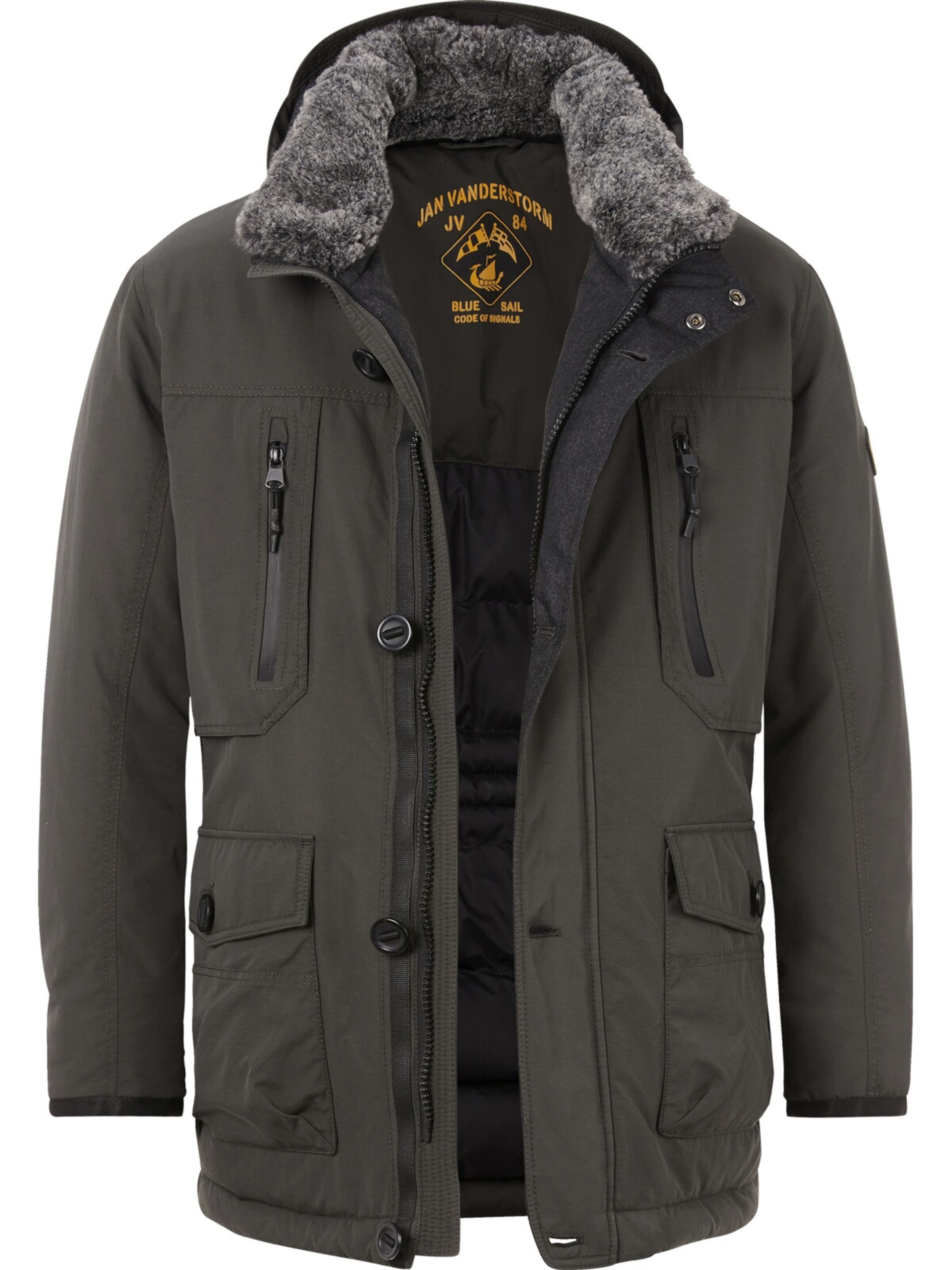 Jan Vanderstorm Funktionsjacke 'Botulfr' in Grün: Vorderseite