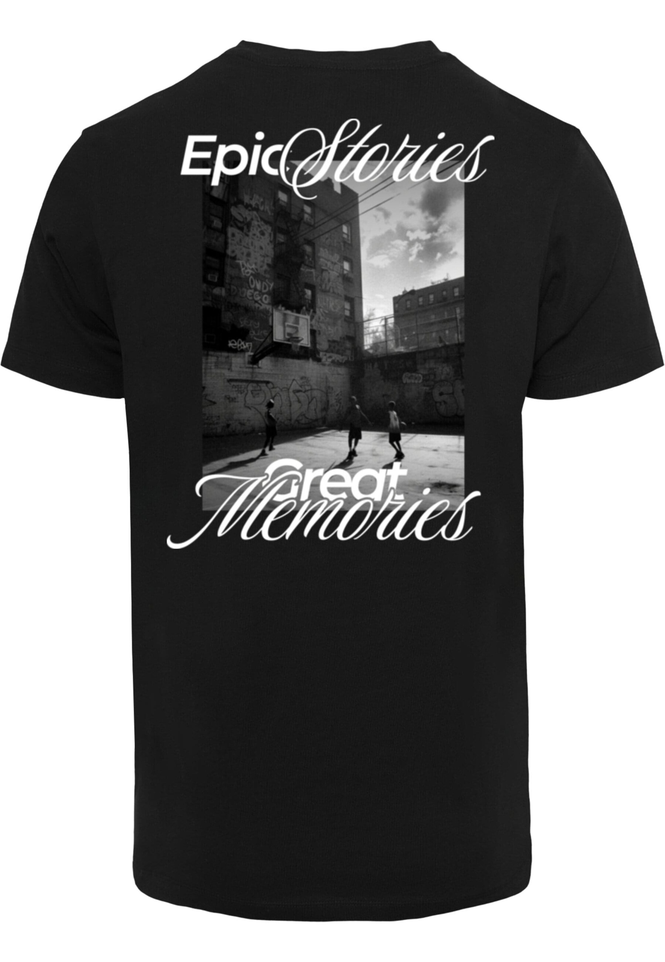 Maglietta 'Epic Stories Great Memories' di Mister Tee in nero