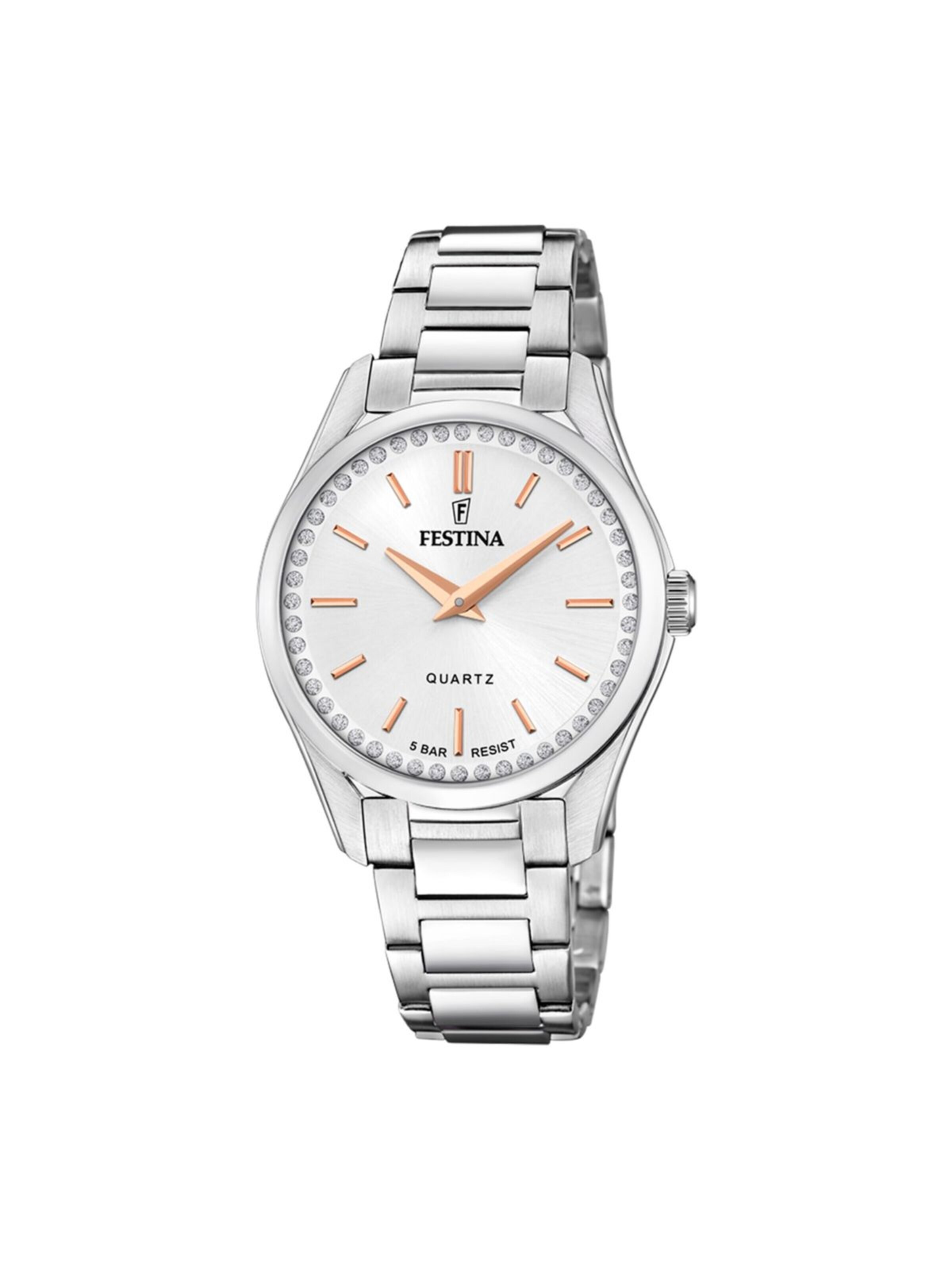 Montre à affichage analogique 'Mademoiselle' FESTINA en argent : devant