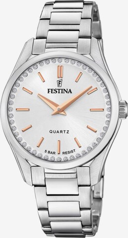 Montre à affichage analogique 'Mademoiselle' FESTINA en argent : devant