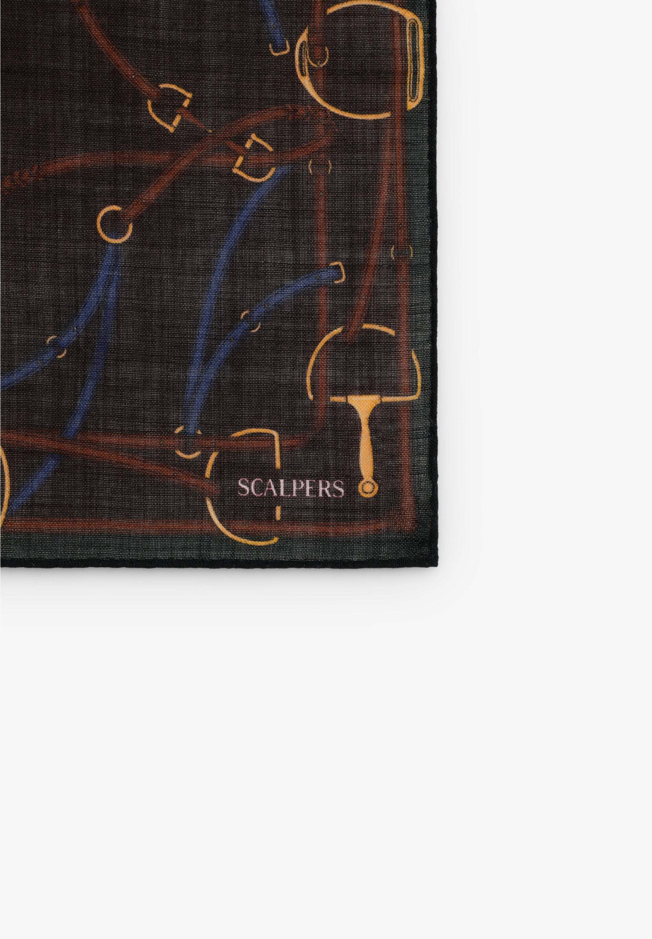 Foulard ' ' Scalpers en marron : au dessus