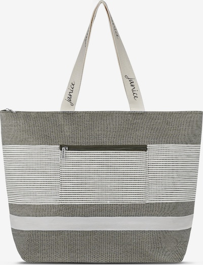 normani Tasche 'Baros' in grau / graumeliert / weiß, Produktansicht