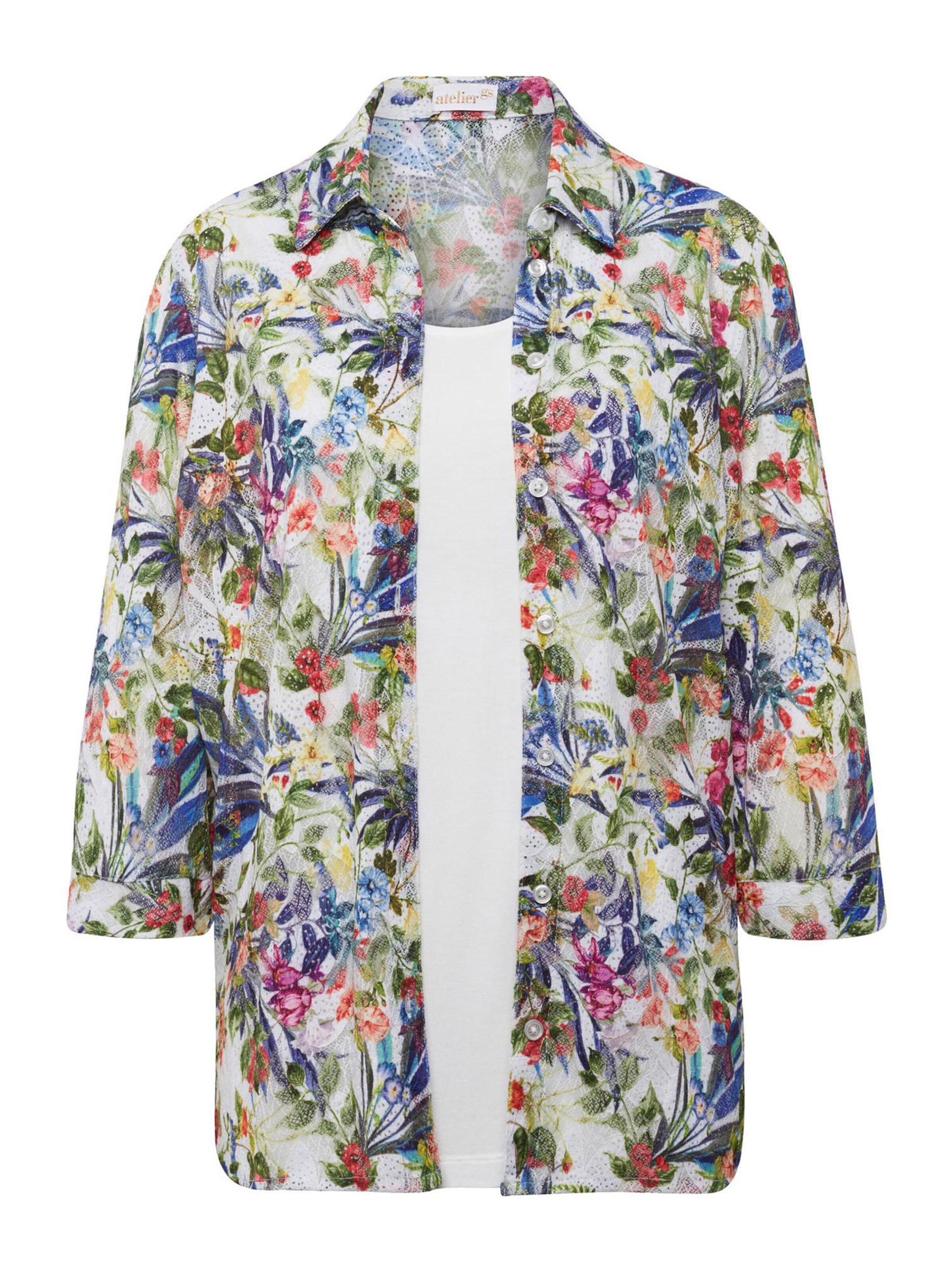 Goldner Bluse in Mischfarben: Vorderseite