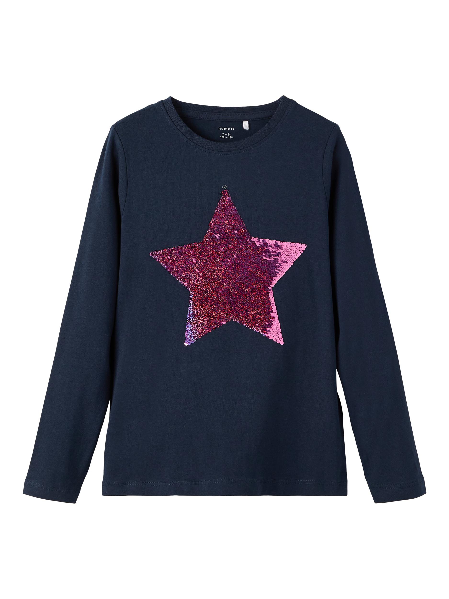 wdLkh Dzieci NAME IT Koszulka Tila Star w kolorze Granatowym 
