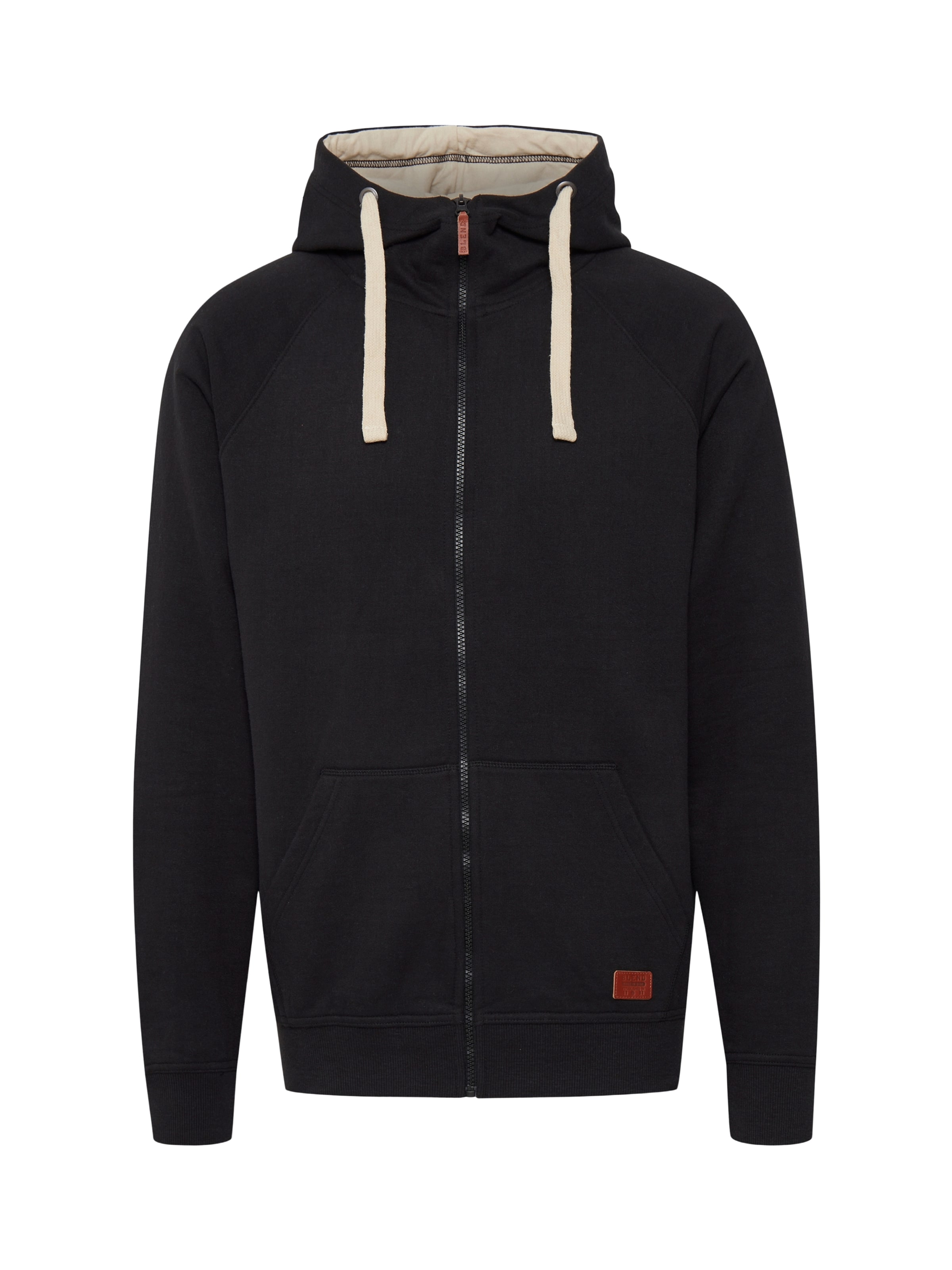 BLEND Zip-Up Hoodie 'Speedy' in Black: front