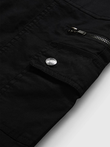 bonprix Regular Cargohose in Schwarz