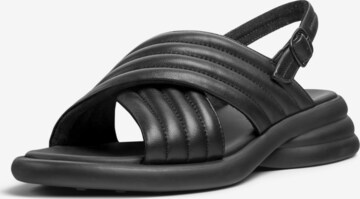 CAMPER Strap Sandals in Black: front