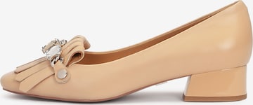 Kazar - Zapatos con plataforma en beige: frente