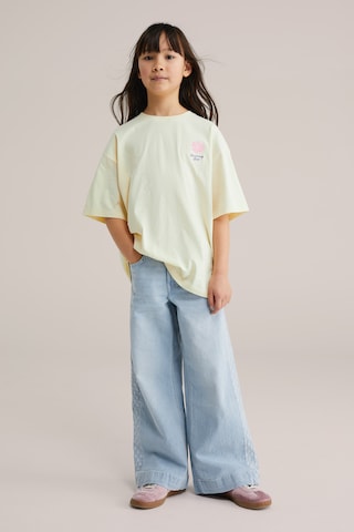 WE Fashion Широкий Джинсы в Синий