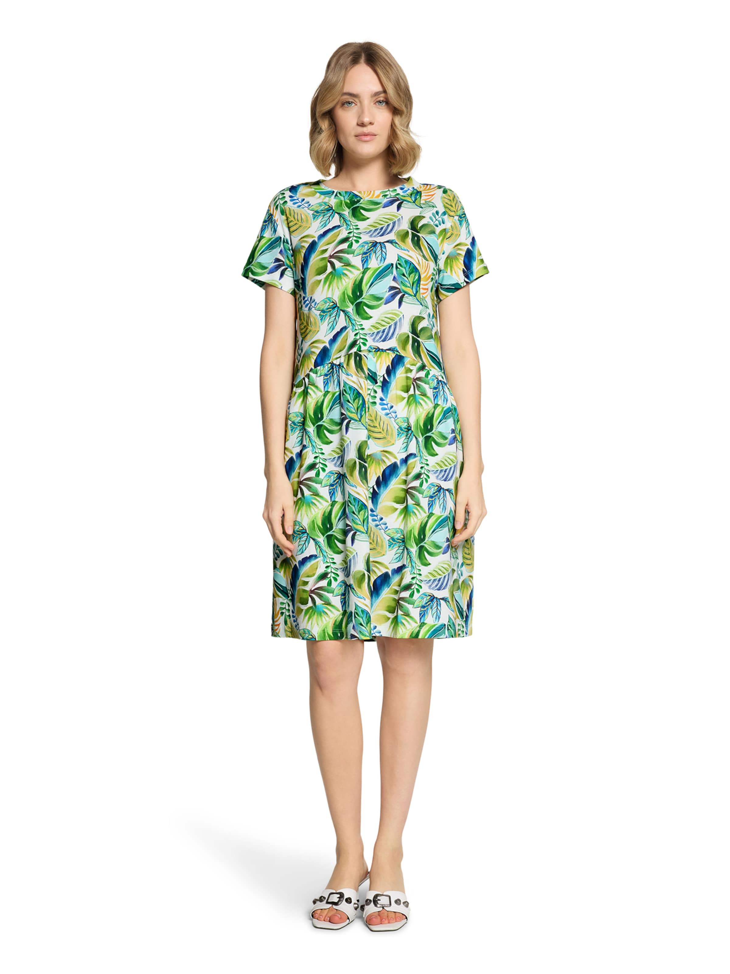 Cartoon Dress in Green: front