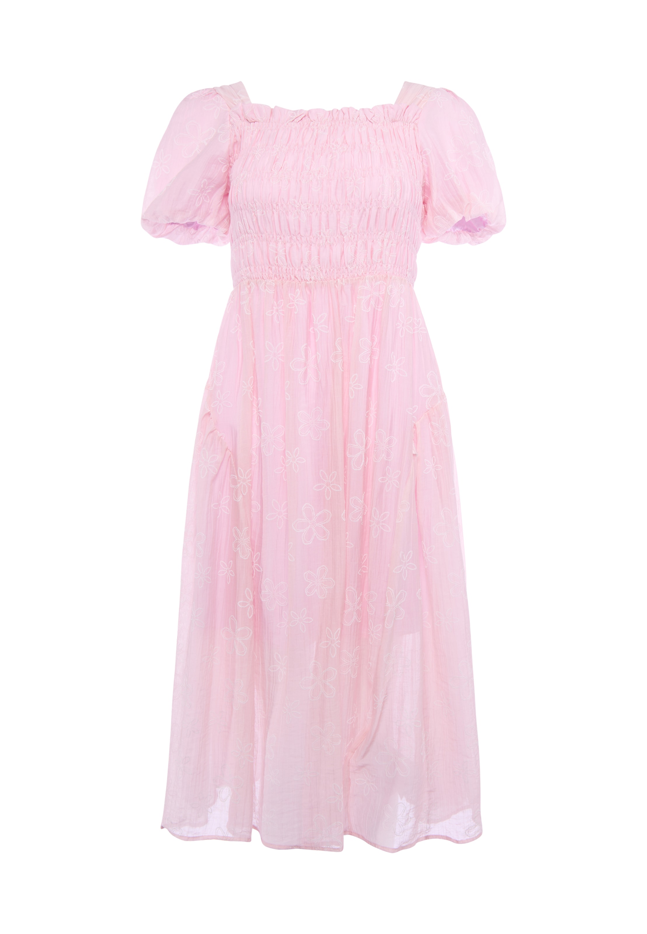 Robe Usha en rose : devant