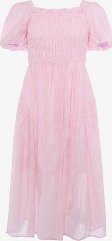 Robe Usha en rose : devant