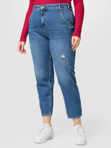 Regular Jeans 'TROY' de la ONLY Curve pe albastru: față