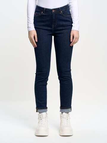 BIG STAR Slimfit Jeans 'KATRINA' in Blauw: voorkant