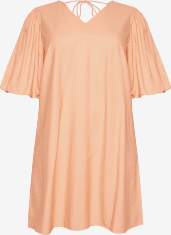 Robe-chemise 'Gabbi' KAFFE CURVE en orange : devant