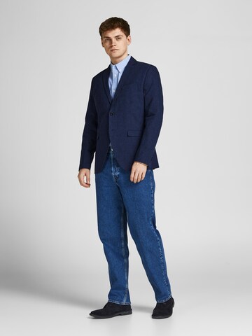 JACK & JONES Přiléhavý střih Sako – modrá