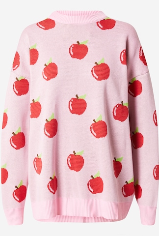 Daisy Street Sweater in Pink: front