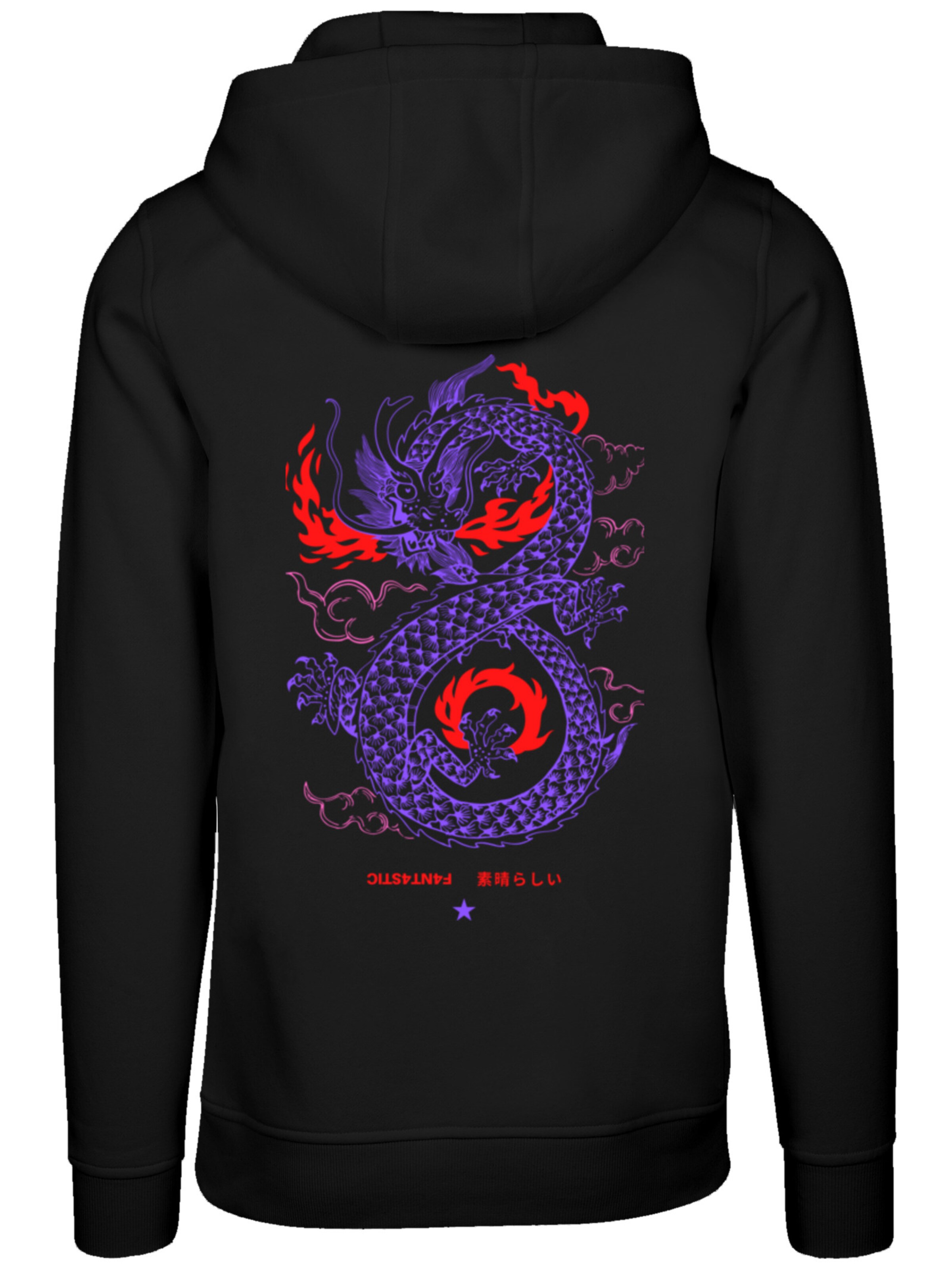 Sweat-shirt 'Dragon fire' F4NT4STIC en noir