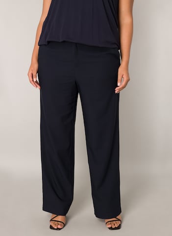 BASE LEVEL CURVY Wide leg Pants in Blue: front