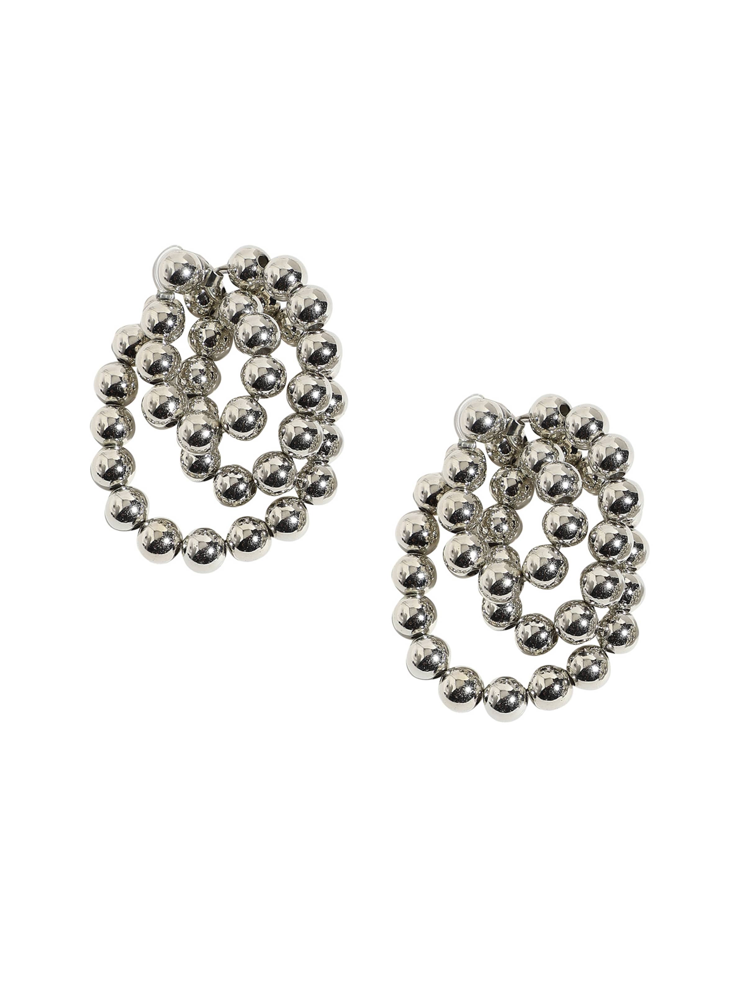 Boucles d'oreilles ' Dindrane ' SOHI en argent : devant