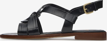 LOTTUSSE Sandals 'Nylo' in Black: front