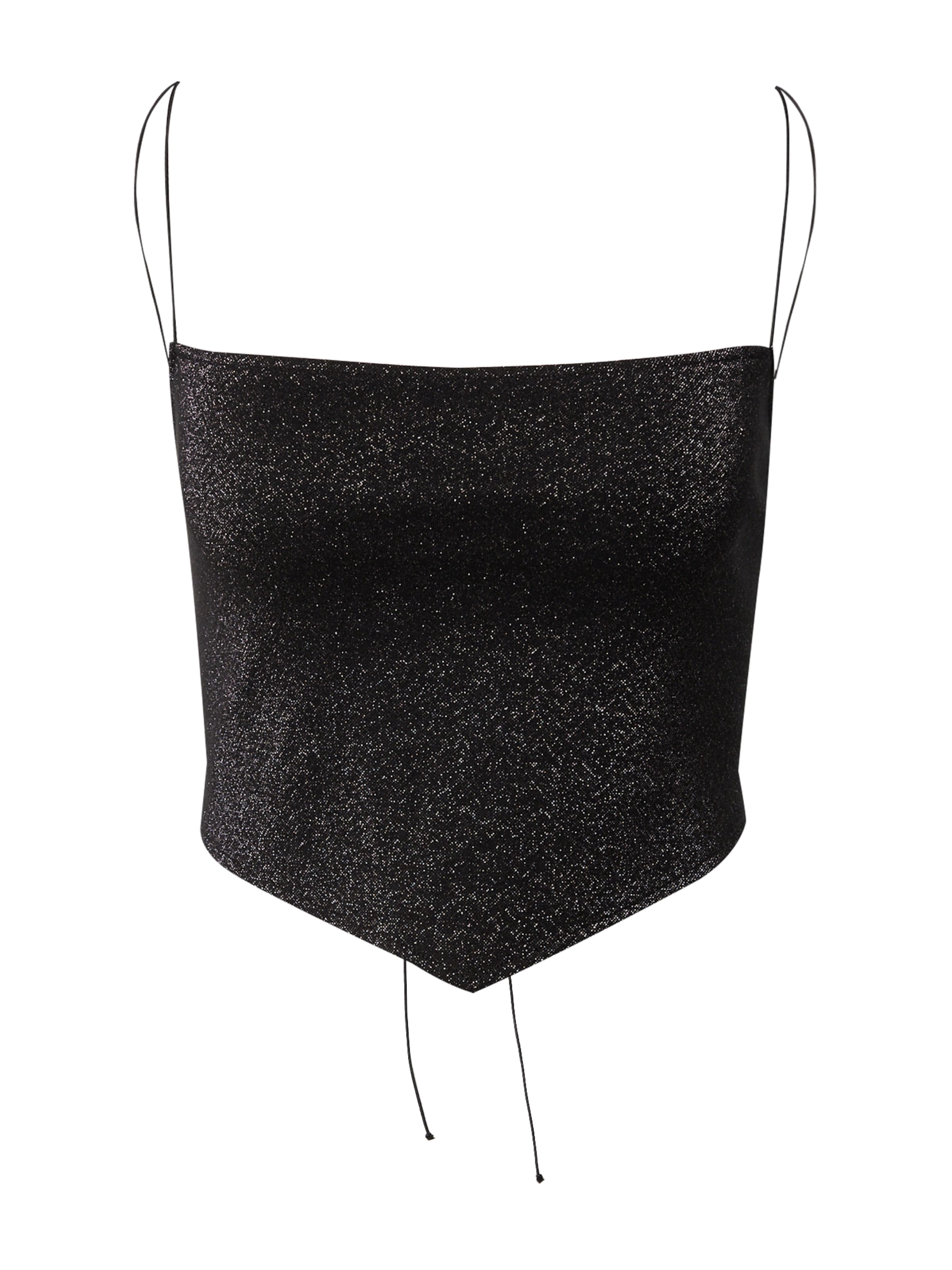 A LOT LESS Top 'Silvia' in Black: front