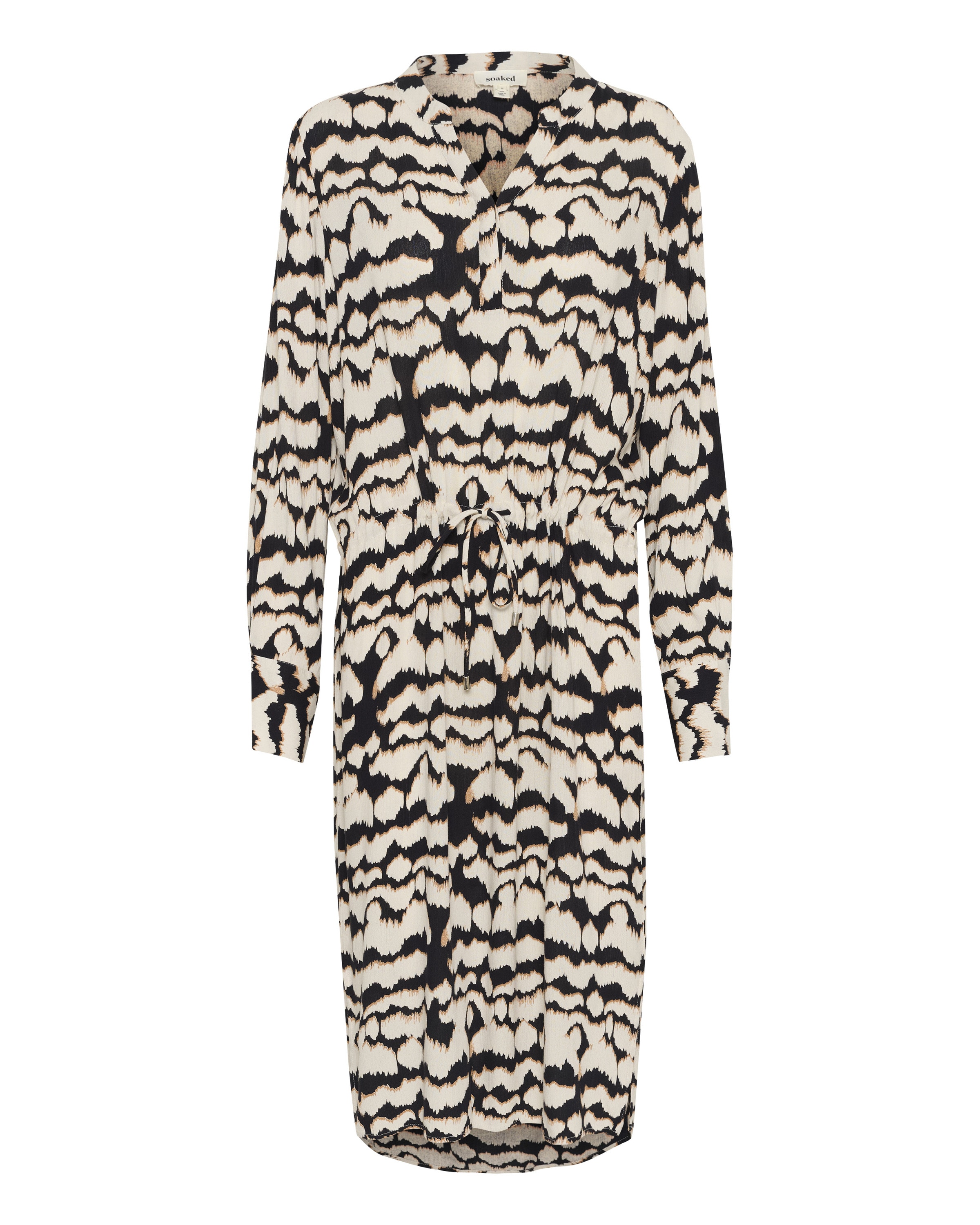 SOAKED IN LUXURY Jurk 'Zaya' in Beige: voorkant