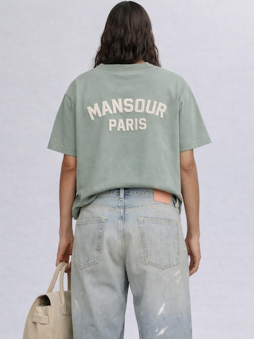 Mansour Shirts 'Paris College T-shirt Green Milieu' i grøn