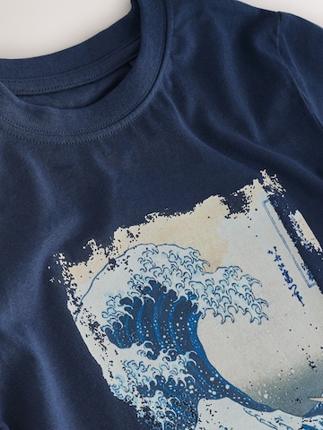 Next Tričko 'Hokusai Wave' - Modrá