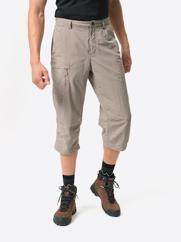 VAUDE Regular Outdoor trousers 'Farley Capri' in Beige: front