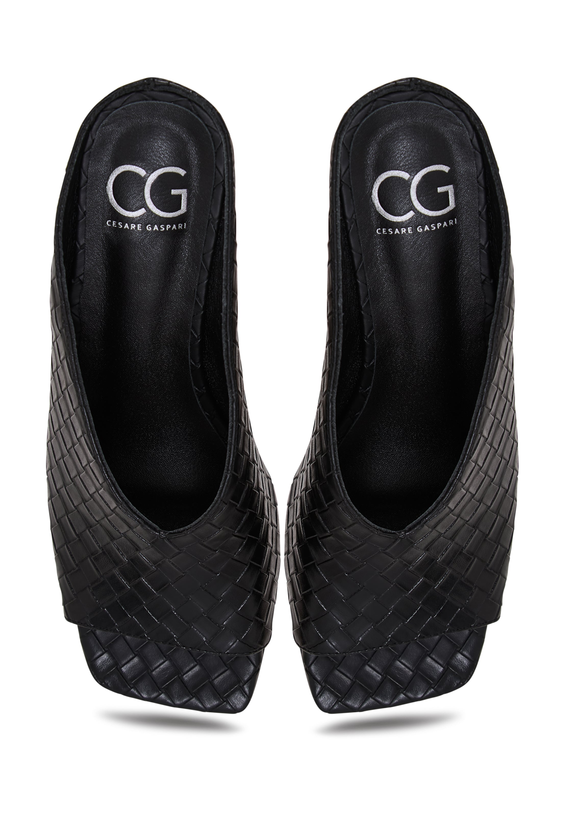 CESARE GASPARI Pantolette in Schwarz