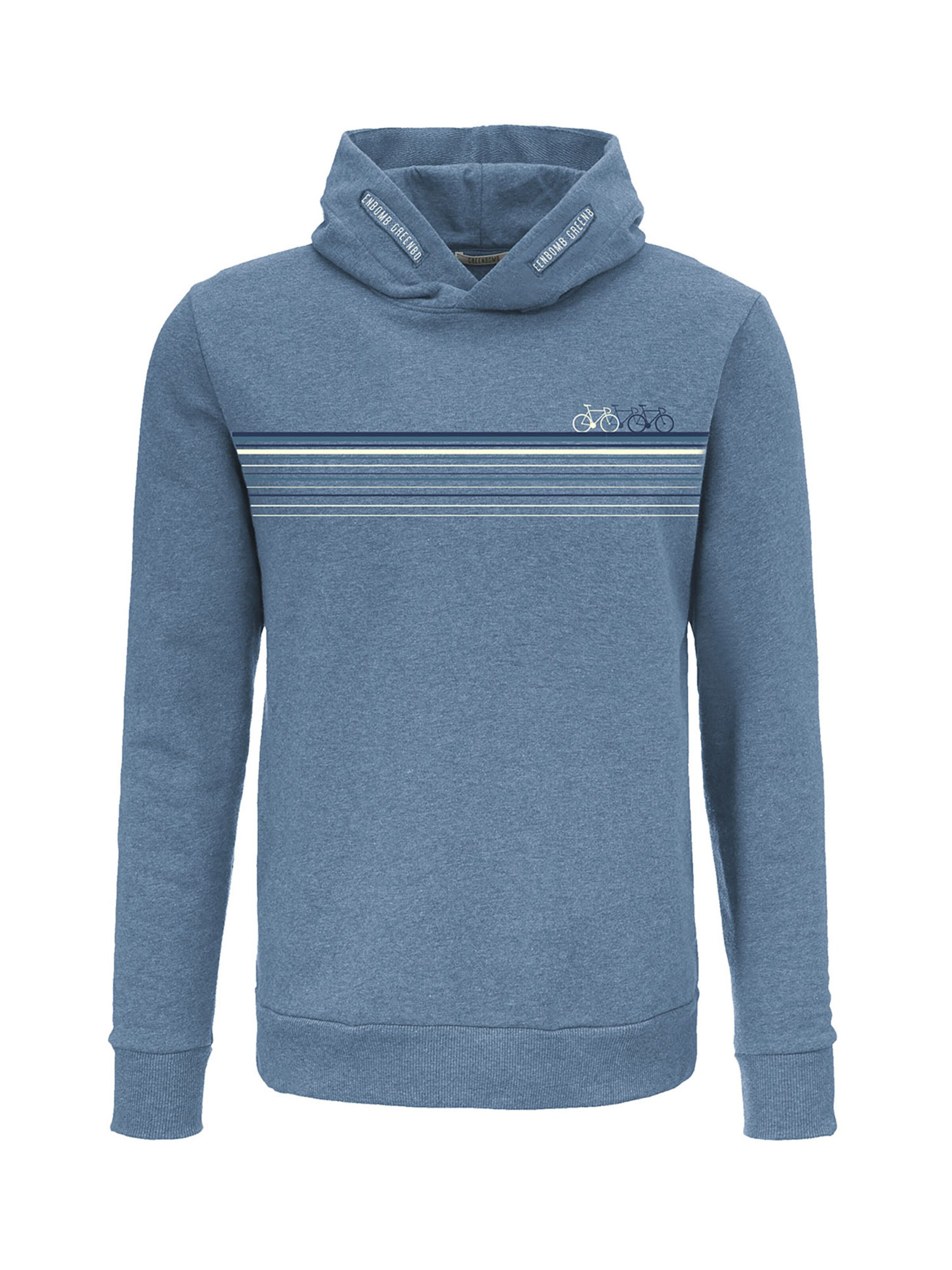 Sweat-shirt 'Bike Fast' GREENBOMB en bleu : devant