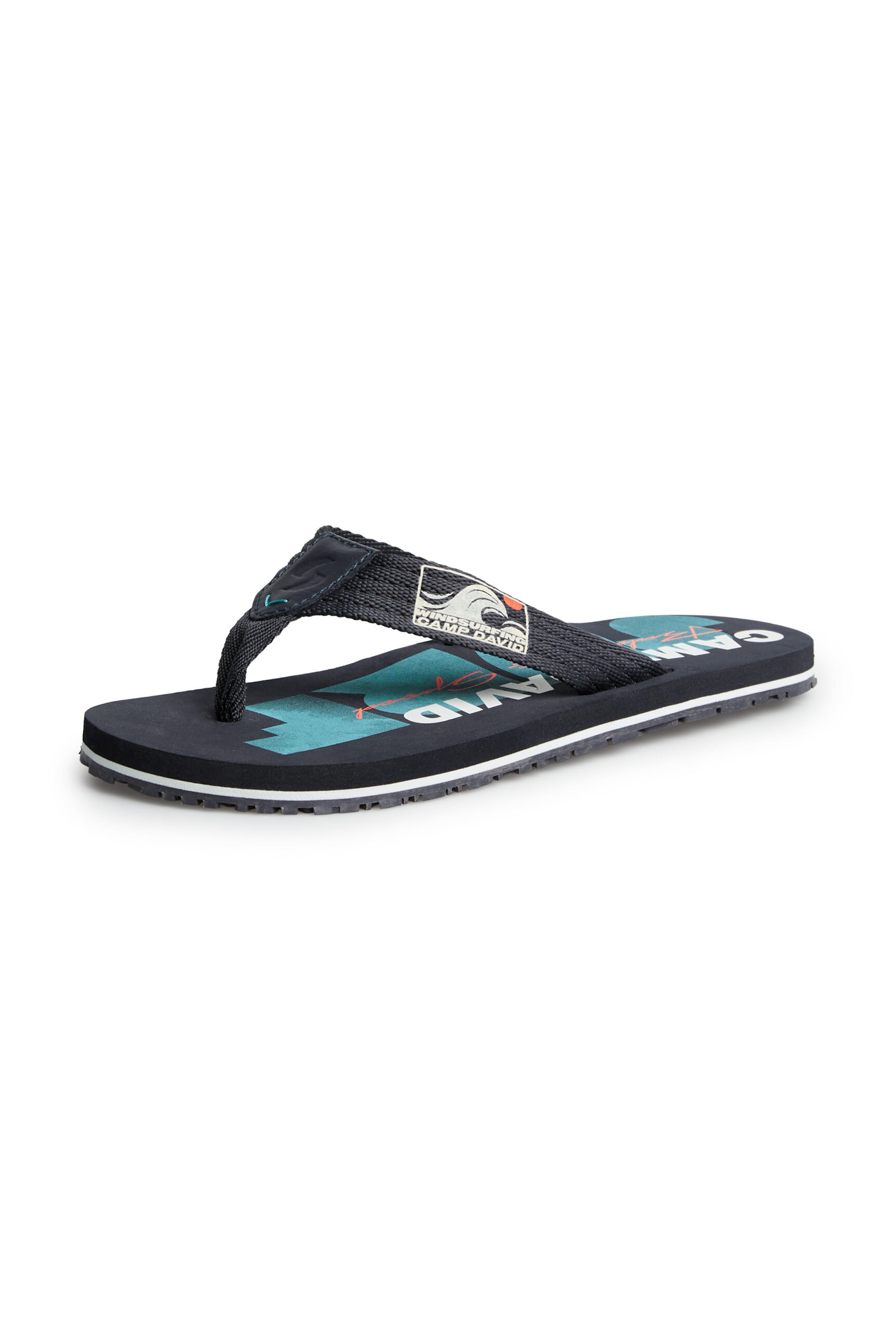 CAMP DAVID T-Bar Sandals in Blue: front