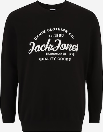 Felpa 'FOREST' di Jack & Jones Plus in nero: frontale