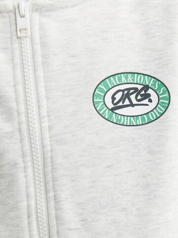 Jack & Jones Junior Zip-Up Hoodie in White