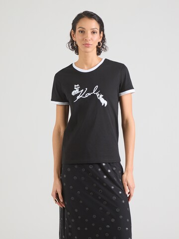 T-shirt Karl Lagerfeld en noir : devant