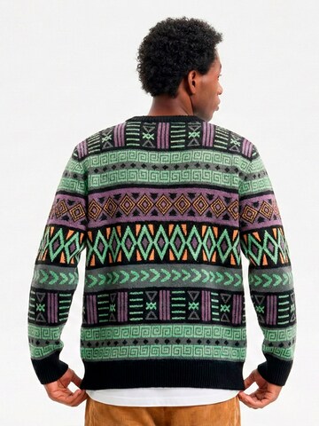 hydroponic - Jersey 'Hydroponic Regular-Fit Helix Jacquard Knit Sweater' en negro